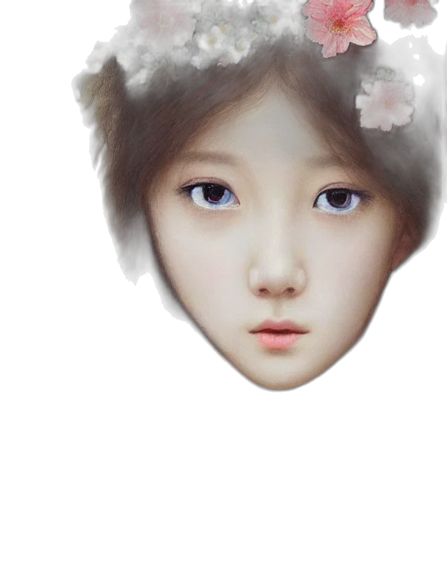face, mask, photorealistic, oil painting, fantasy art, 3d render, pastel, blue transparent PNG cut-out