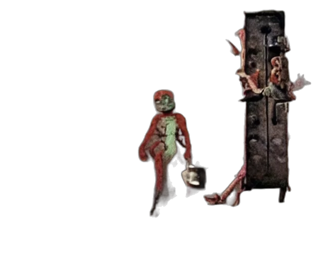 creature, robot, concept art, 3d render, outer space, still, surreal, creepy transparent PNG cut-out