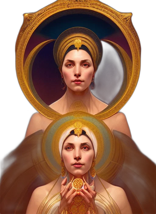 crown, face, jewelry, mask, concept art, fantasy art, photorealistic, 3d render transparent PNG cut-out