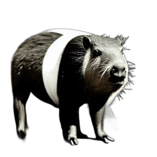 animal, creature, staff, hat, photorealistic, concept art, 3d render, vintage transparent PNG cut-out