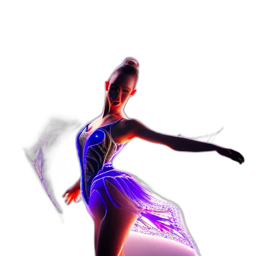 dress, staff, 3d render, concept art, photorealistic, fantasy art, neon lights, neon transparent PNG cut-out