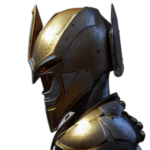 mask, robot, face, crown, 3d render, concept art, fantasy art, comic book art transparent PNG cut-out