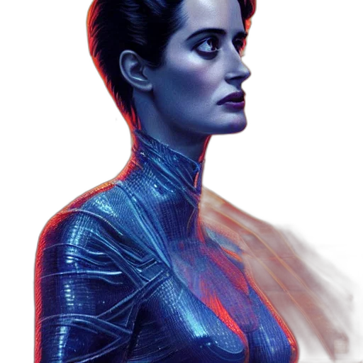 dress, comic book art, concept art, cyberpunk transparent PNG cut-out