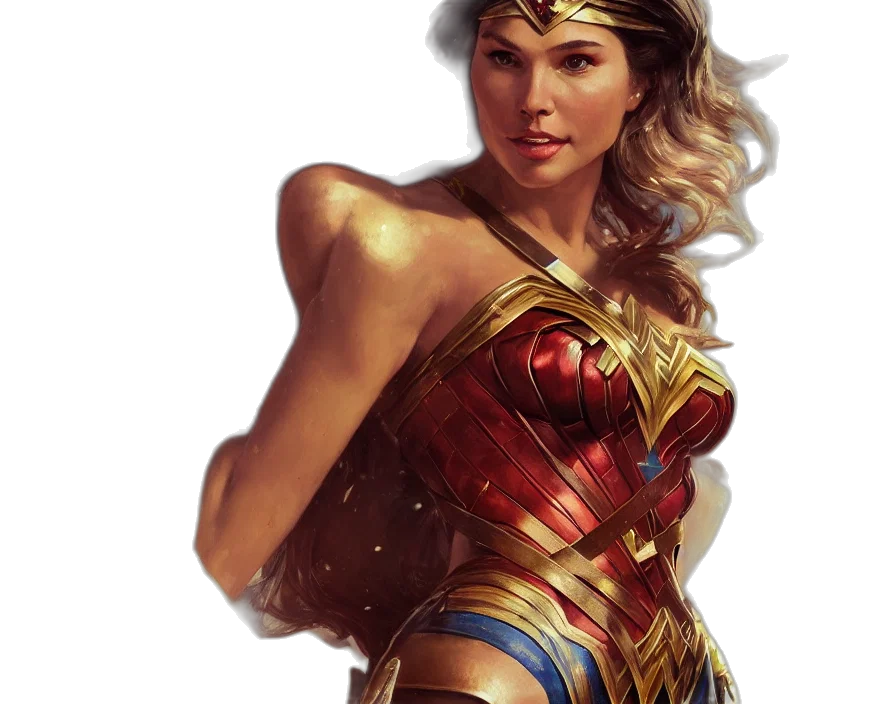 comic book art, concept art, fantasy art, photorealistic, portrait, josie, canseco, wonder transparent PNG cut-out