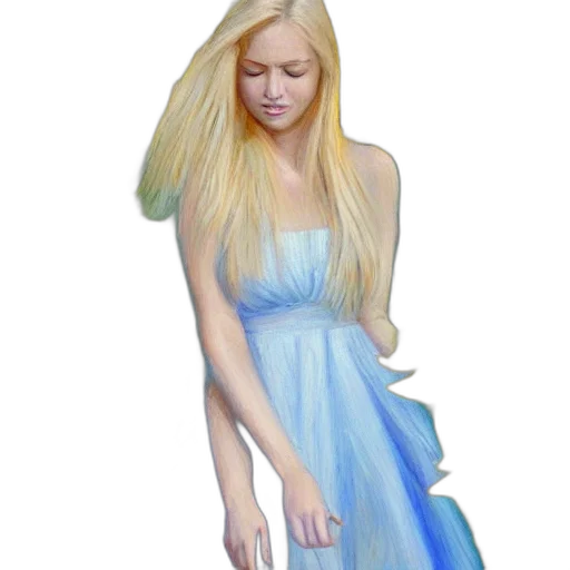 dress, hair, dragon, fantasy art, oil painting, photorealistic, concept art, underwater transparent PNG cut-out