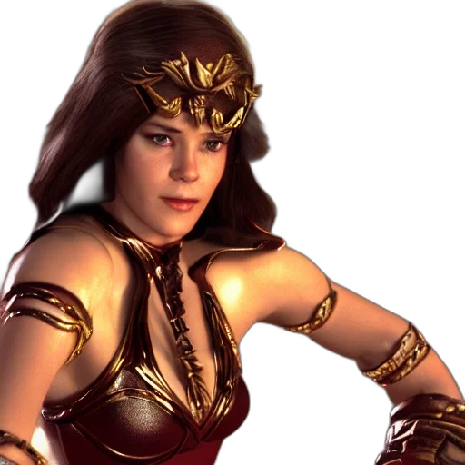 crown, 3d render, fantasy art, concept art, photorealistic, young, jane, fonda transparent PNG cut-out