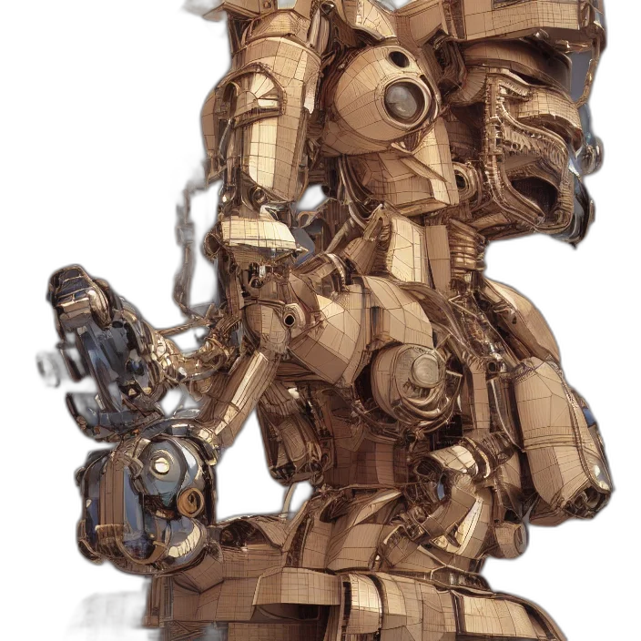 robot, weapon, staff, concept art transparent PNG cut-out