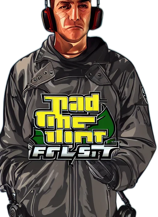 jacket, face, staff, comic book art transparent PNG cut-out