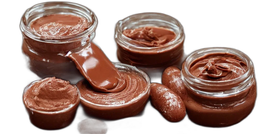 food, photorealistic, earth tones, bathing, nutella transparent PNG cut-out