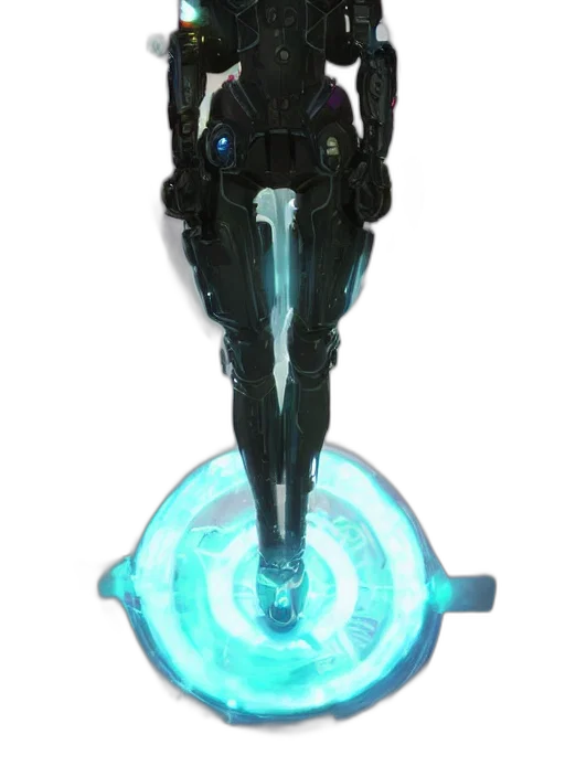 robot, staff, weapon, sword, concept art, 3d render, cyberpunk, pixel art transparent PNG cut-out