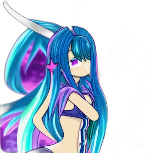 staff, sword, weapon, anime, fantasy art, pixel art, vaporwave, blue transparent PNG cut-out