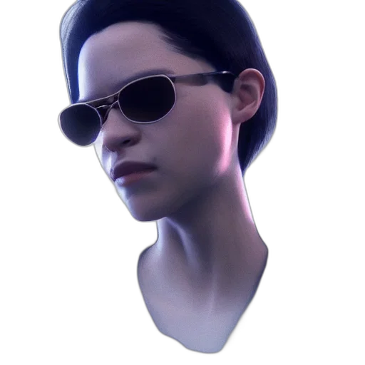face, mask, jacket, staff transparent PNG cut-out