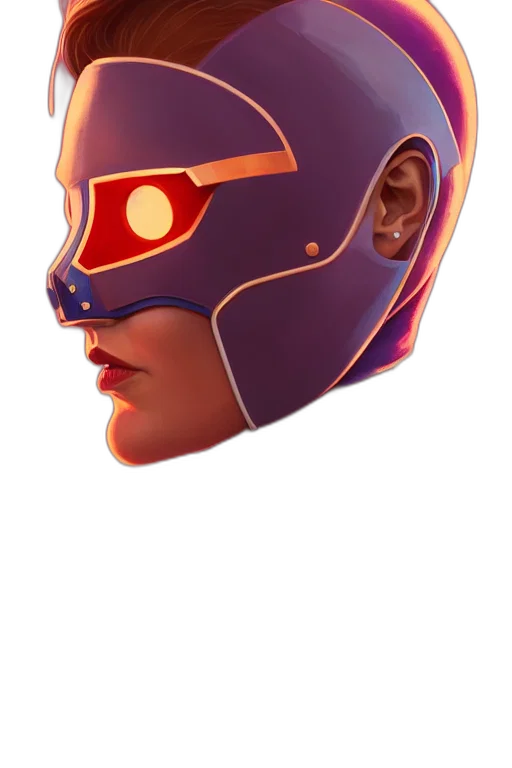 mask, face, crown, robot transparent PNG cut-out