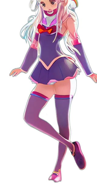 dress, jacket, staff, robot transparent PNG cut-out