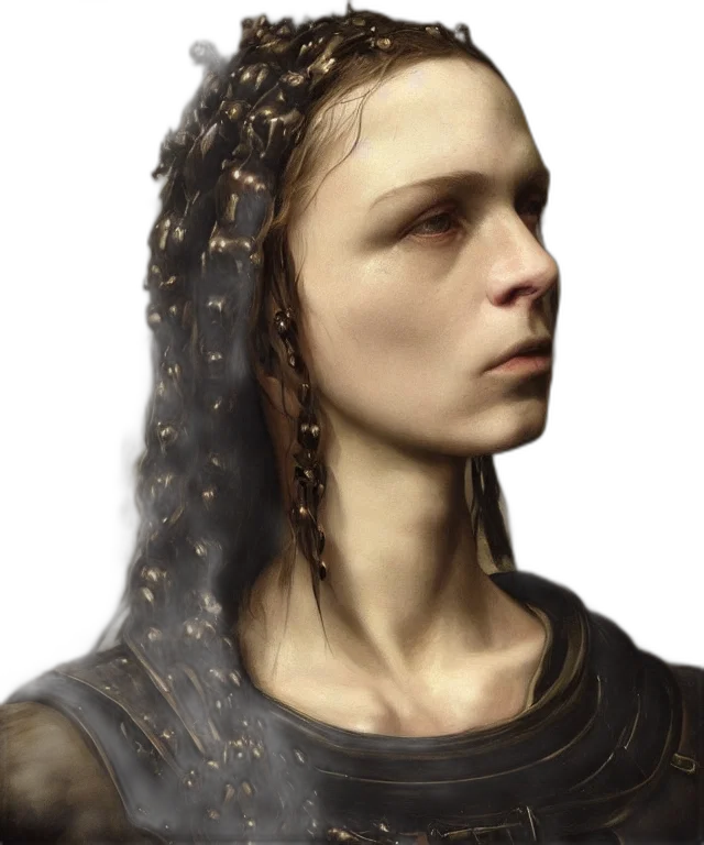 face, crown, jewelry, staff transparent PNG cut-out