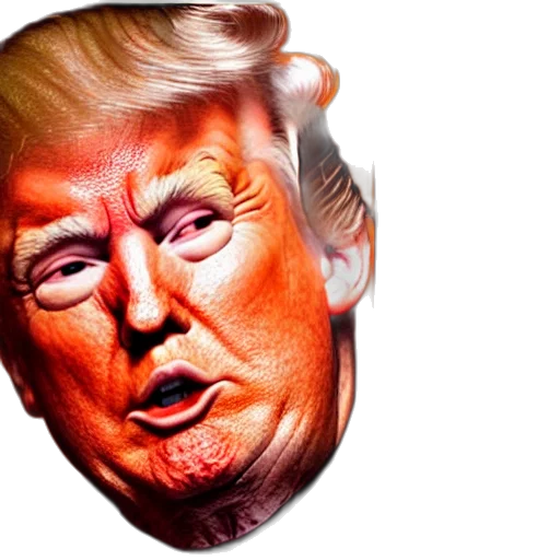 mask, face, crown, hat, photorealistic, 3d render, donald, trump transparent PNG cut-out