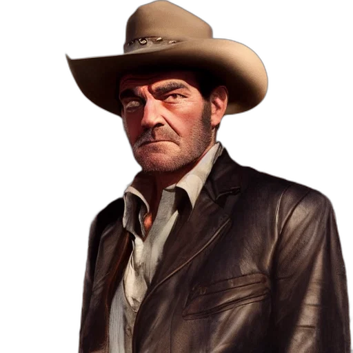 jacket, hat, face, staff transparent PNG cut-out