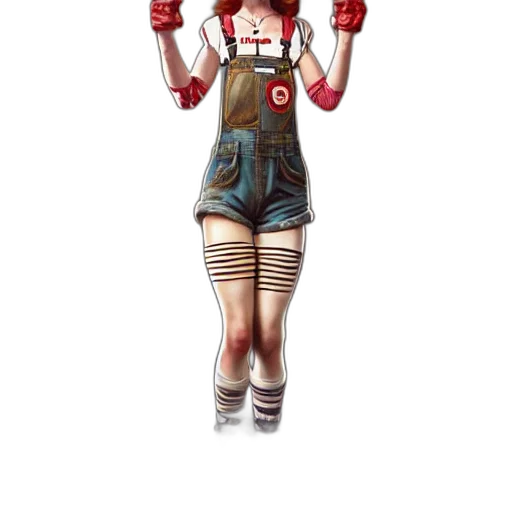 staff, dress, robot, concept art, pixel art, 3d render, fantasy art, red transparent PNG cut-out