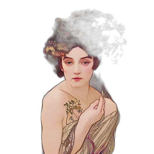 dress, crown, jewelry, fantasy art transparent PNG cut-out