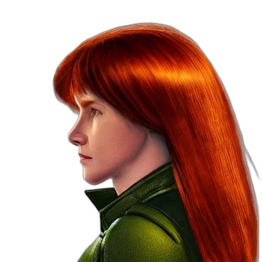 hair, face, jacket, staff, 3d render, photorealistic, concept art, fantasy art transparent PNG cut-out
