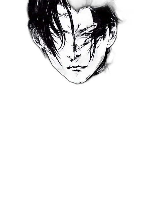 face, mask, hair, creature, comic book art, pencil sketch, cartoon, concept art transparent PNG cut-out