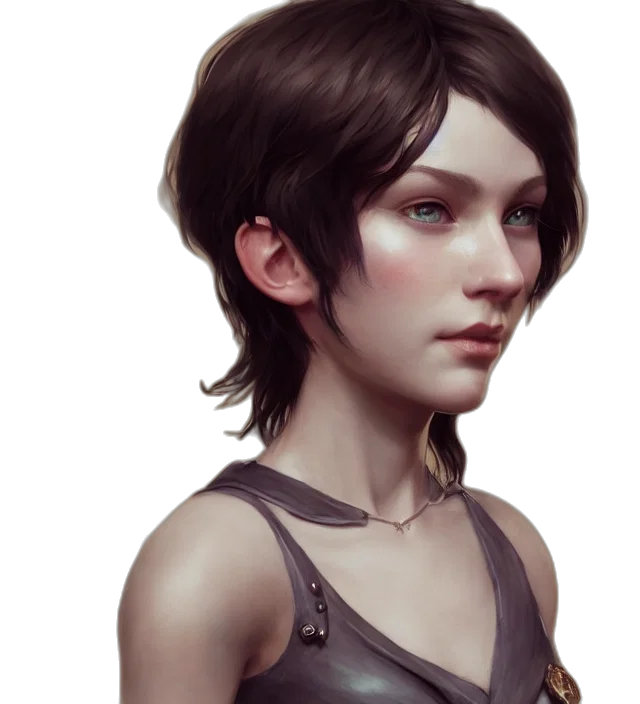 face, staff, jewelry, fantasy art, photorealistic, concept art, 3d render, dark transparent PNG cut-out