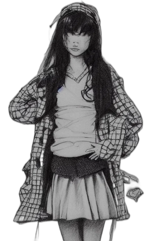 jacket, dress, face, creature transparent PNG cut-out