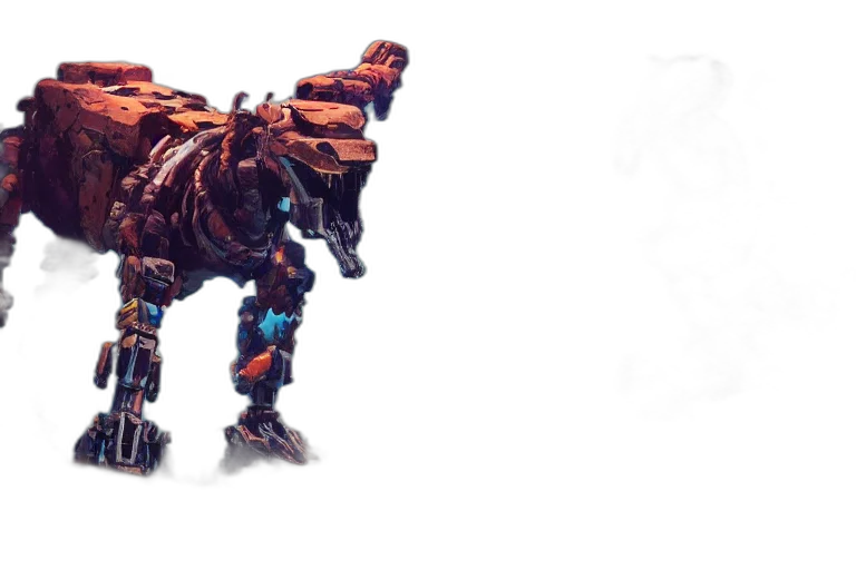 robot, animal, creature, dragon, concept art, 3d render, fantasy art, cyberpunk transparent PNG cut-out