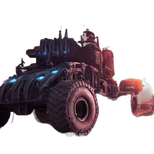 weapon, car, robot, creature, concept art, 3d render, cyberpunk, fantasy art transparent PNG cut-out