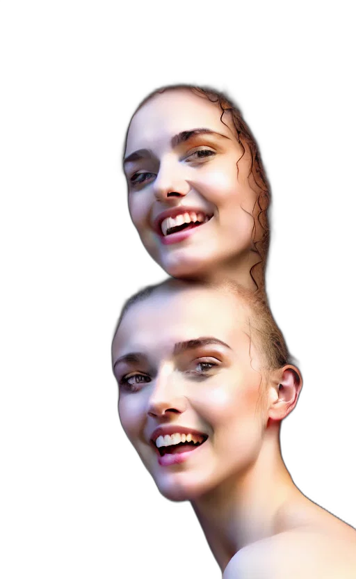 face, hair, crown, hat transparent PNG cut-out