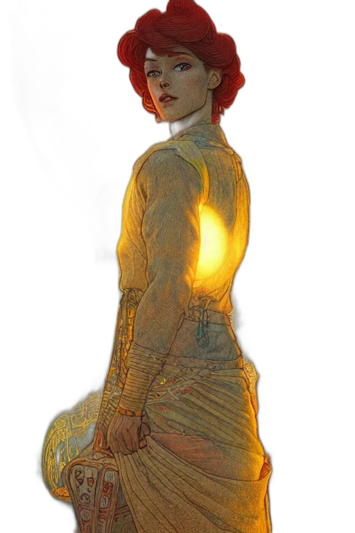 dress, staff, crown, jacket transparent PNG cut-out