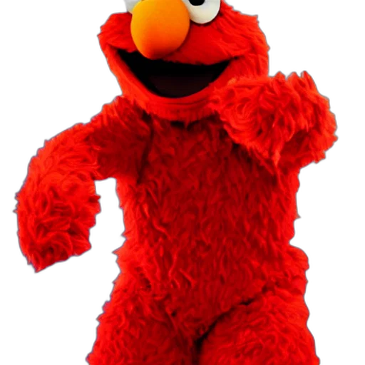 animal, creature, staff, dress, red, elmo, anime, character transparent PNG cut-out