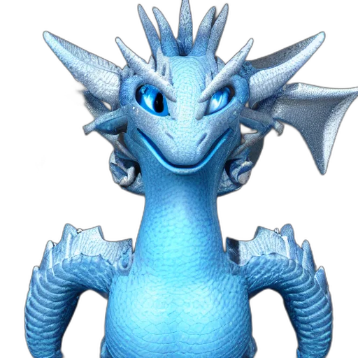 dragon, staff, creature, animal, 3d render, concept art, fantasy art, photorealistic transparent PNG cut-out