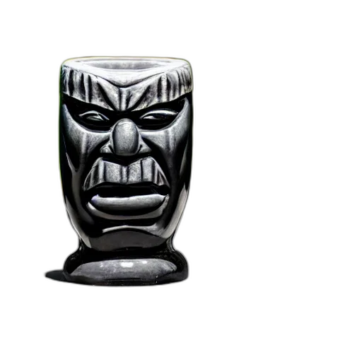 mask, face, bottle, furniture, 3d render, concept art, comic book art, closeup transparent PNG cut-out