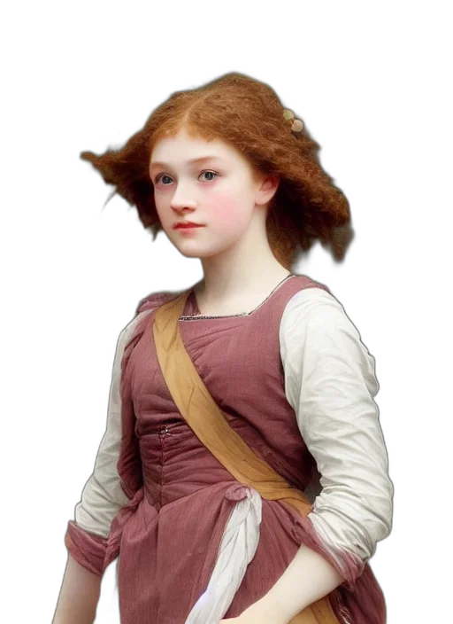 dress, staff, face, hair transparent PNG cut-out