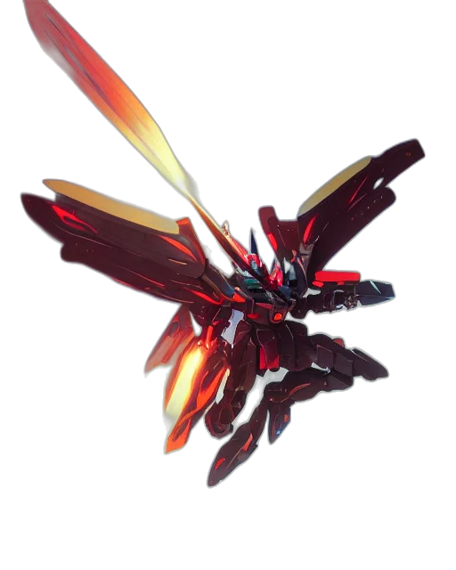 weapon, dragon, sword, robot, 3d render, concept art, pixel art, fantasy art transparent PNG cut-out