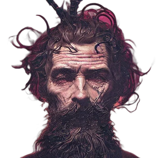 face, mask, hair, creature transparent PNG cut-out