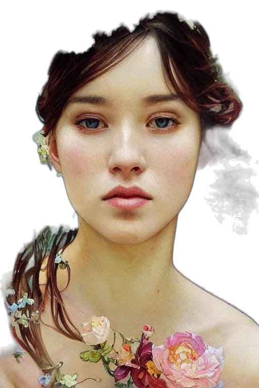 face, jewelry, crown, photorealistic transparent PNG cut-out