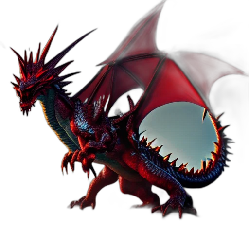 dragon, staff, sword, creature transparent PNG cut-out