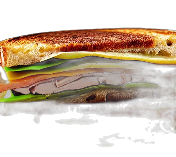 food, photorealistic, 3d render, concept art, photo, panini, sandwich transparent PNG cut-out
