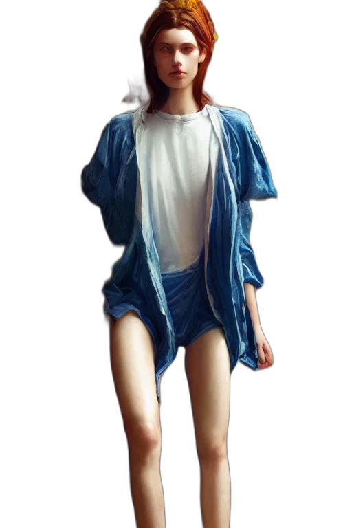 dress, jacket, creature, photorealistic transparent PNG cut-out