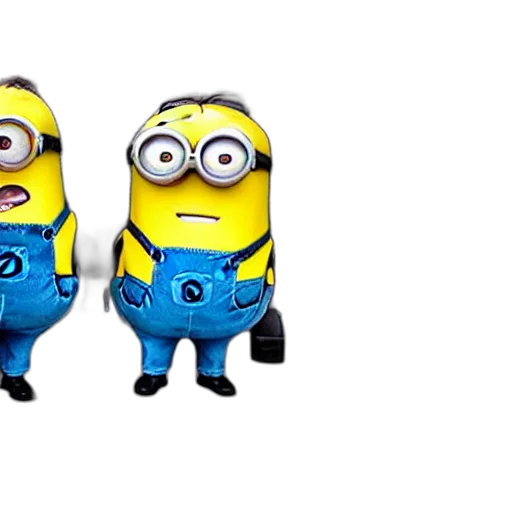 3d render, concept art, cartoon, photorealistic, minions, sighted, local, gas transparent PNG cut-out