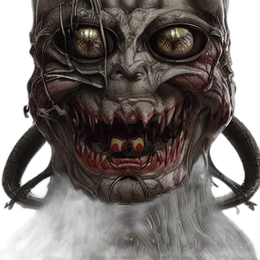 mask, face, creature, robot, concept art, photorealistic, fantasy art, comic book art transparent PNG cut-out