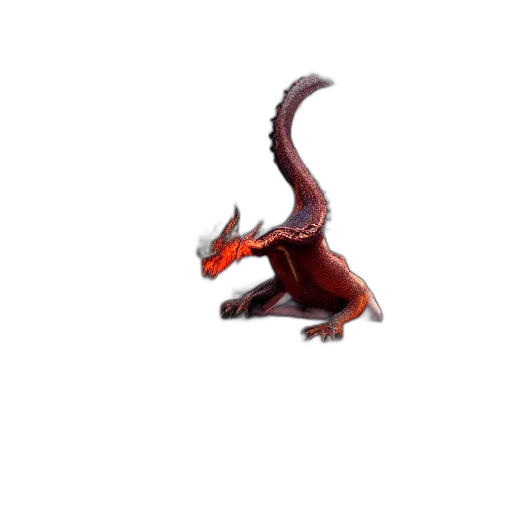 dragon, creature, animal, staff, 3d render, concept art, fantasy art, pixel art transparent PNG cut-out