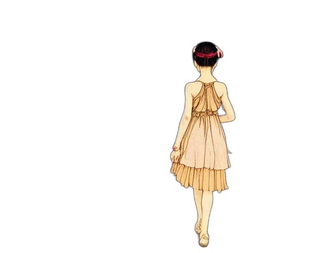 dress, staff, hair, mask transparent PNG cut-out