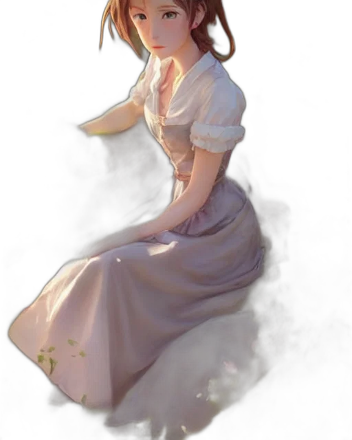dress, staff, crown, face transparent PNG cut-out