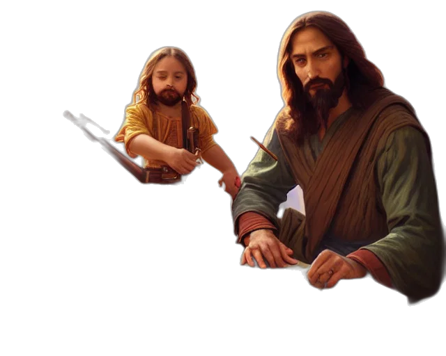 sword, weapon, photorealistic, concept art, 3d render, fantasy art, photography, jesus transparent PNG cut-out