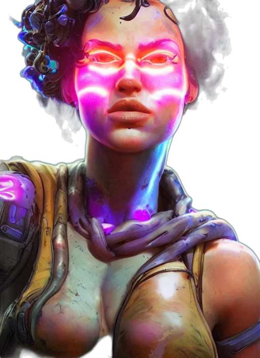 robot, face, weapon, staff transparent PNG cut-out