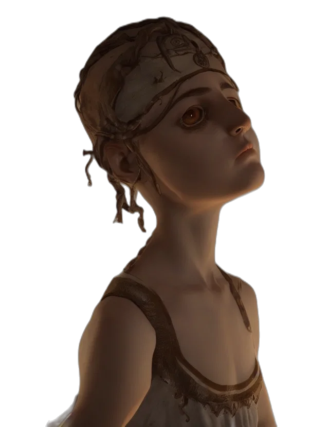 mask, staff, crown, face, concept art, 3d render, fantasy art, photorealistic transparent PNG cut-out