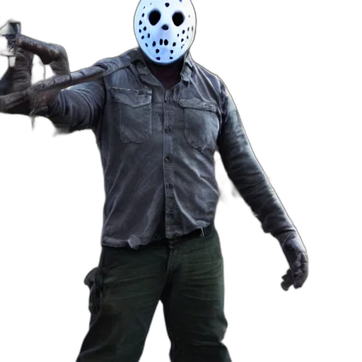 mask, weapon, jacket, staff transparent PNG cut-out